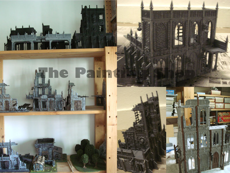 Cities of Death, the ones at top of shelf is in process of painting...