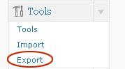 Tools > Export
