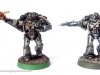 Comparing metal Grey Knights paint job, old paint job(left), refurbish paint job(right)